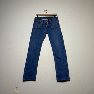 Cipo & Baxx Slim Straight Fit Denim Jeans Pants Men 30x30 Blue Y2K Streetwear